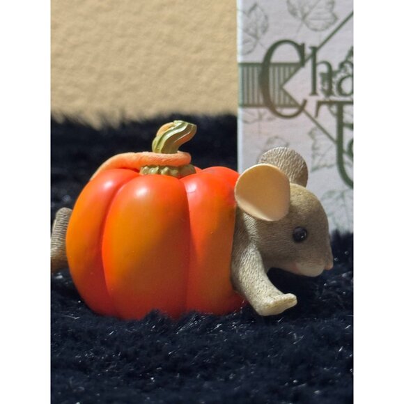 Fitz & Floyd Charming Tails Pumpkin Surprise Figurine Collectible 85/106 - Picture 6 of 9